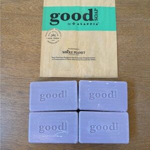 Alaffia Good Soap Lavender Body Soap Bar 4 Pack